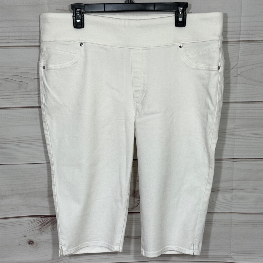 NWT Chico's Alabaster Perfect Stretch Jegging Pedal Pusher Sz 16/XL/Chico’s 3